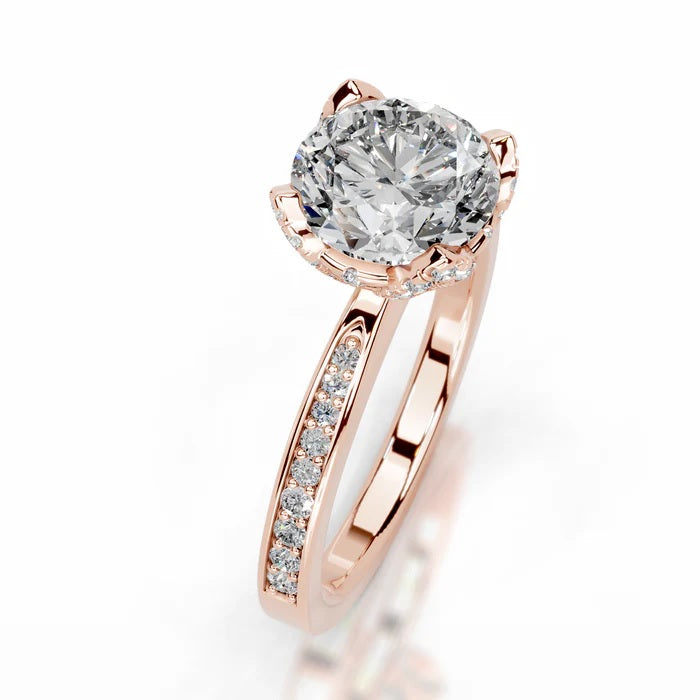 Avelisse 2CT Round Diamond Solitaire Ring