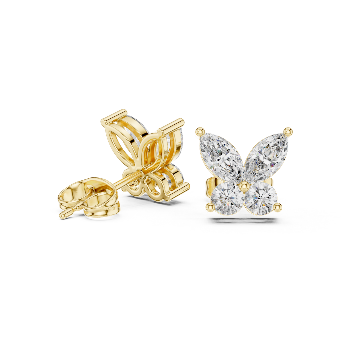 Virelle Marquise Butterfly Diamond Studs