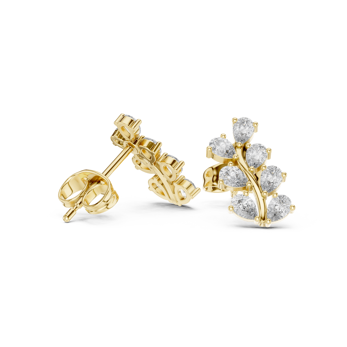 Virelle Marquise Vine Diamond Studs