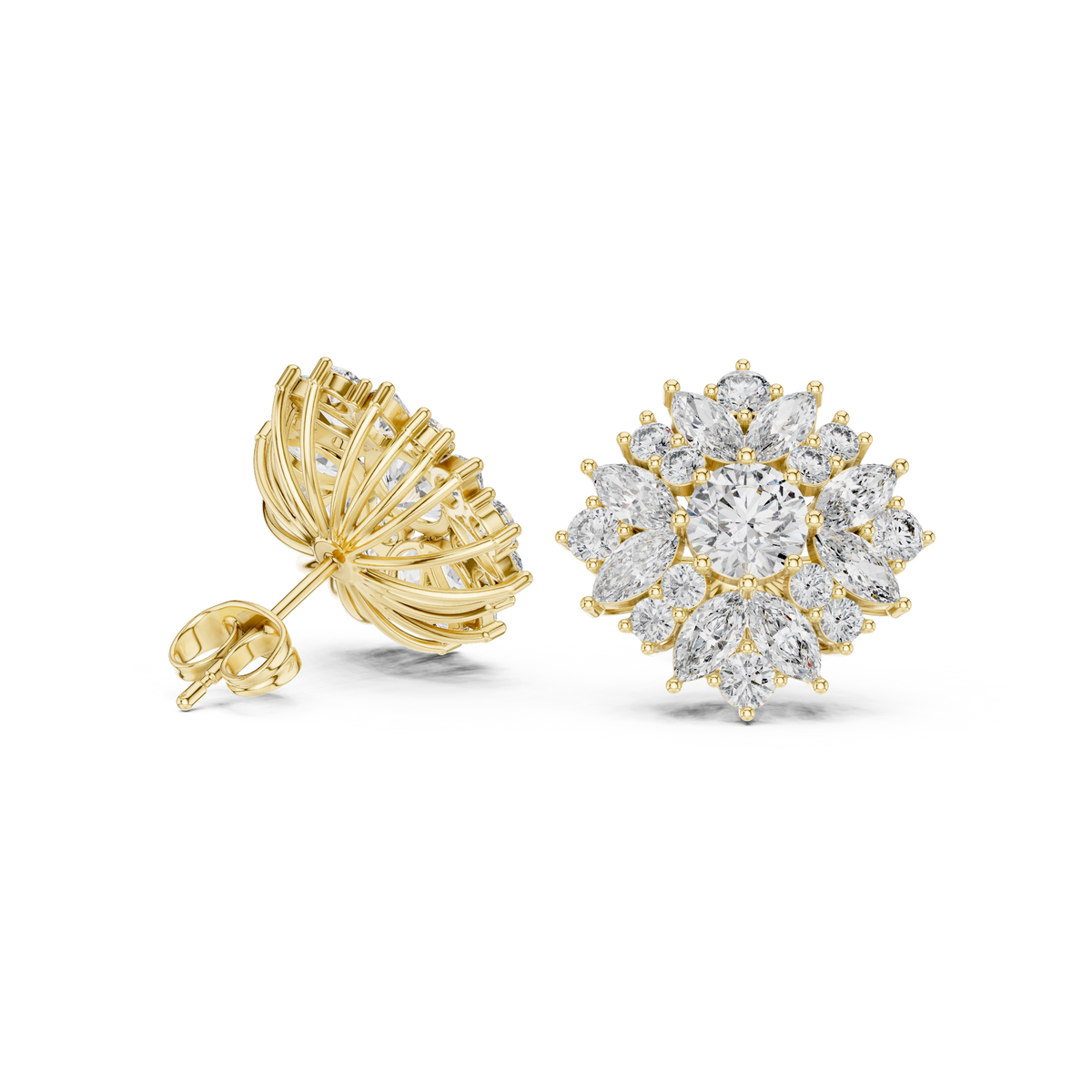 Veylora Bloom Radiance Diamond Studs