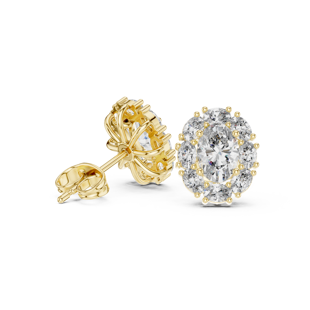 Zelvienne Oval Radiance Diamond Studs