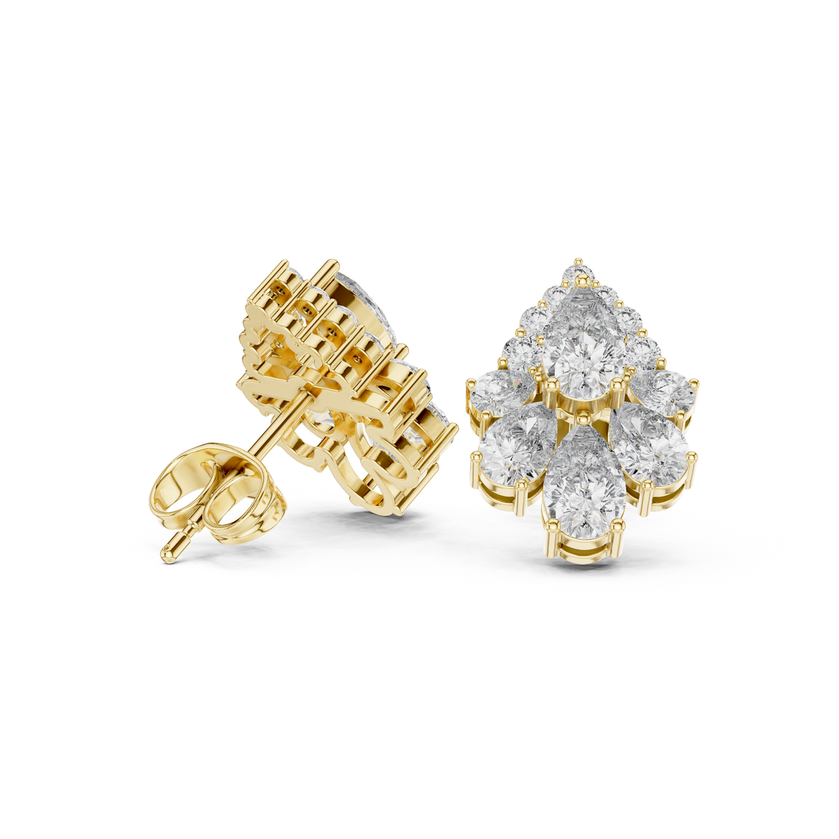 Zelvienne Pear Blossom Diamond Studs