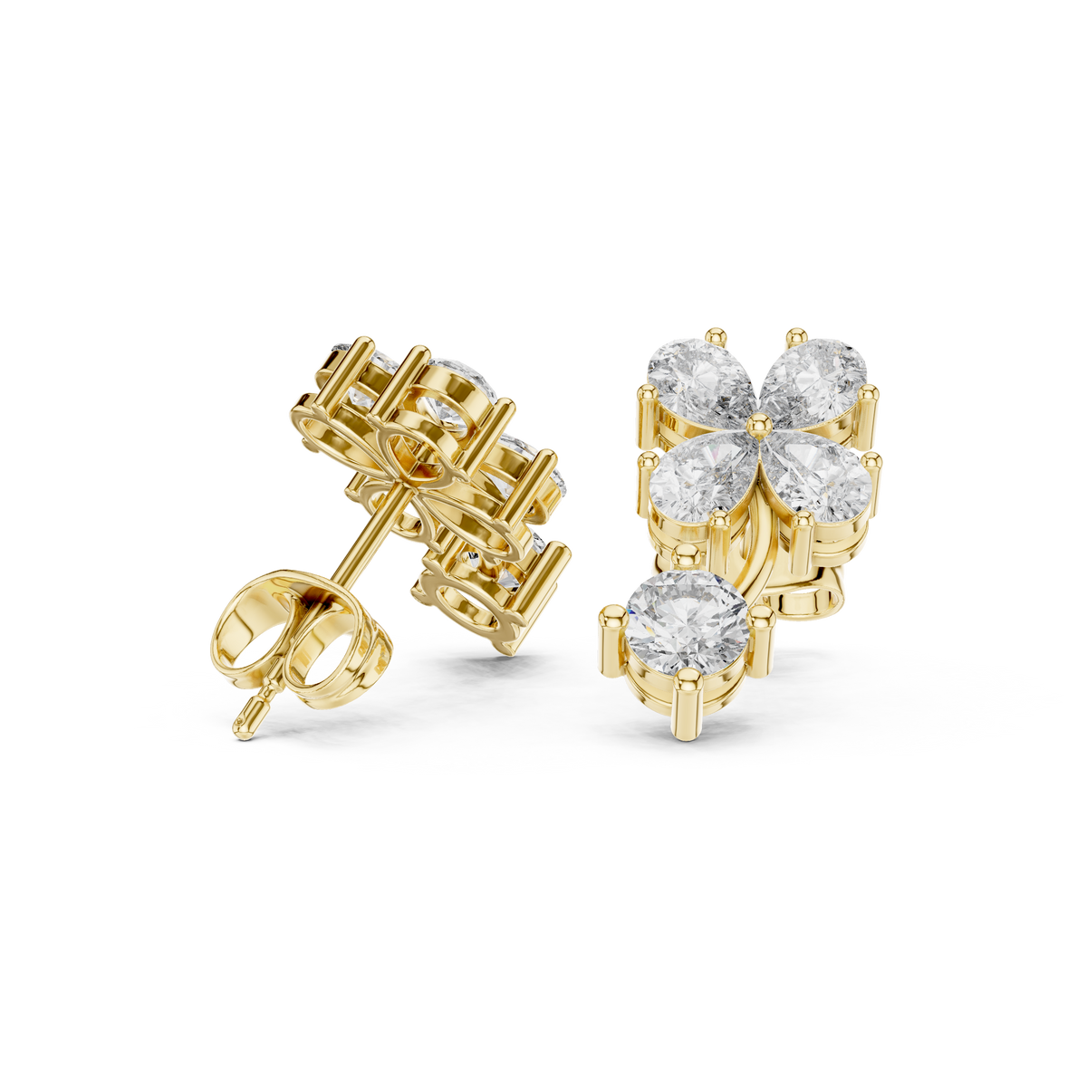 Clover Petal Brilliant Studs