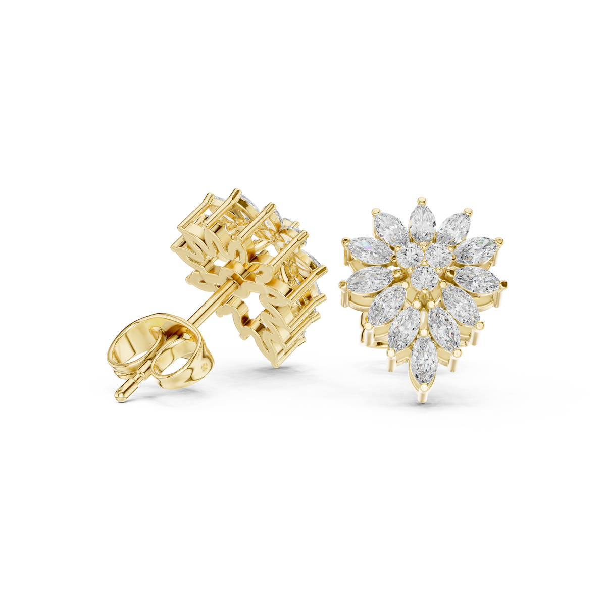 Marquise Blossom Cluster Studs