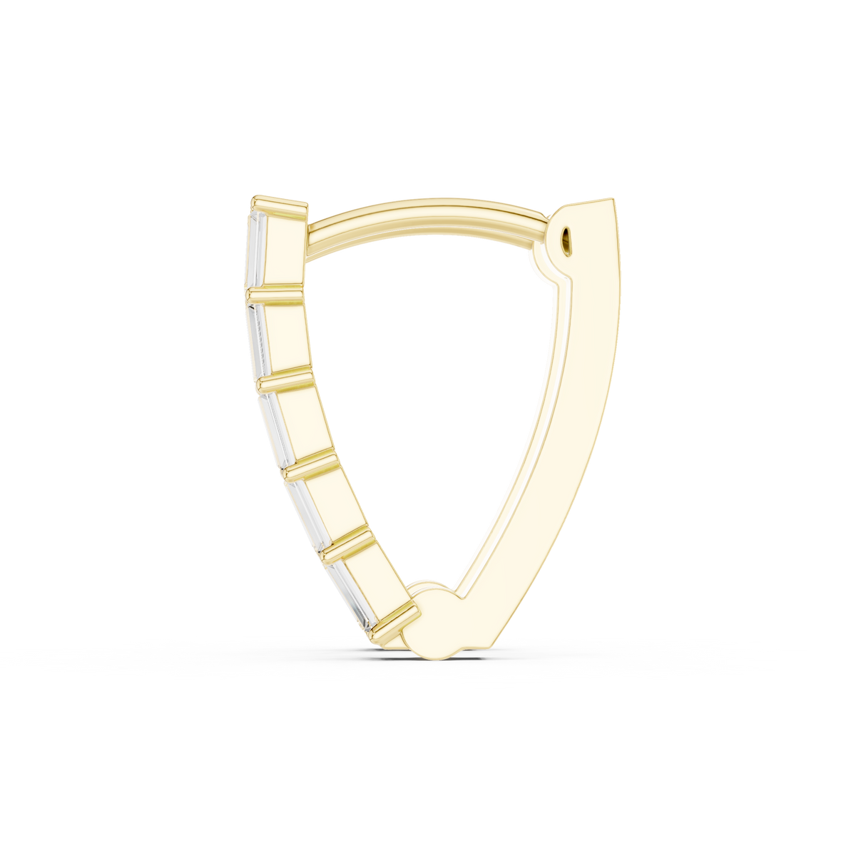 Baguette Cut Linear Cascade Hoops