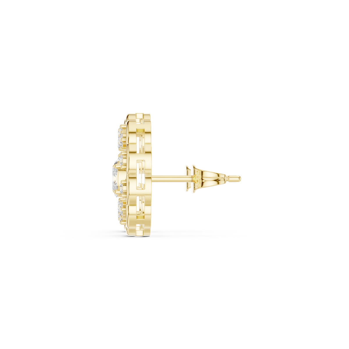 Orlienne Floral Medallion Diamond Studs