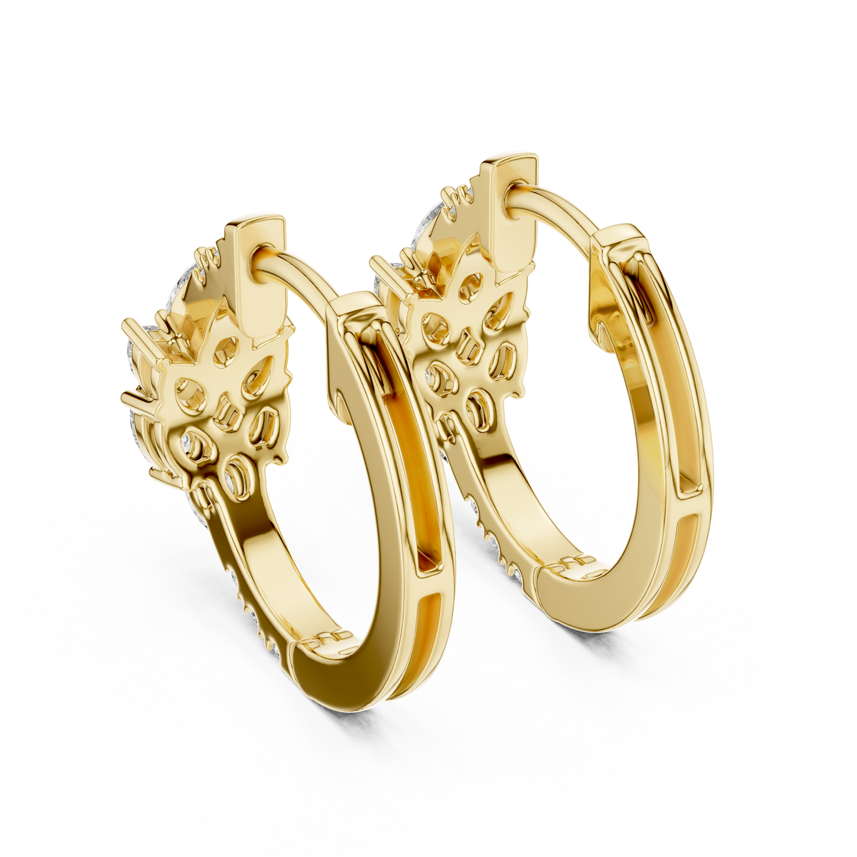 Aurelia Floral Cluster Pear Hoops