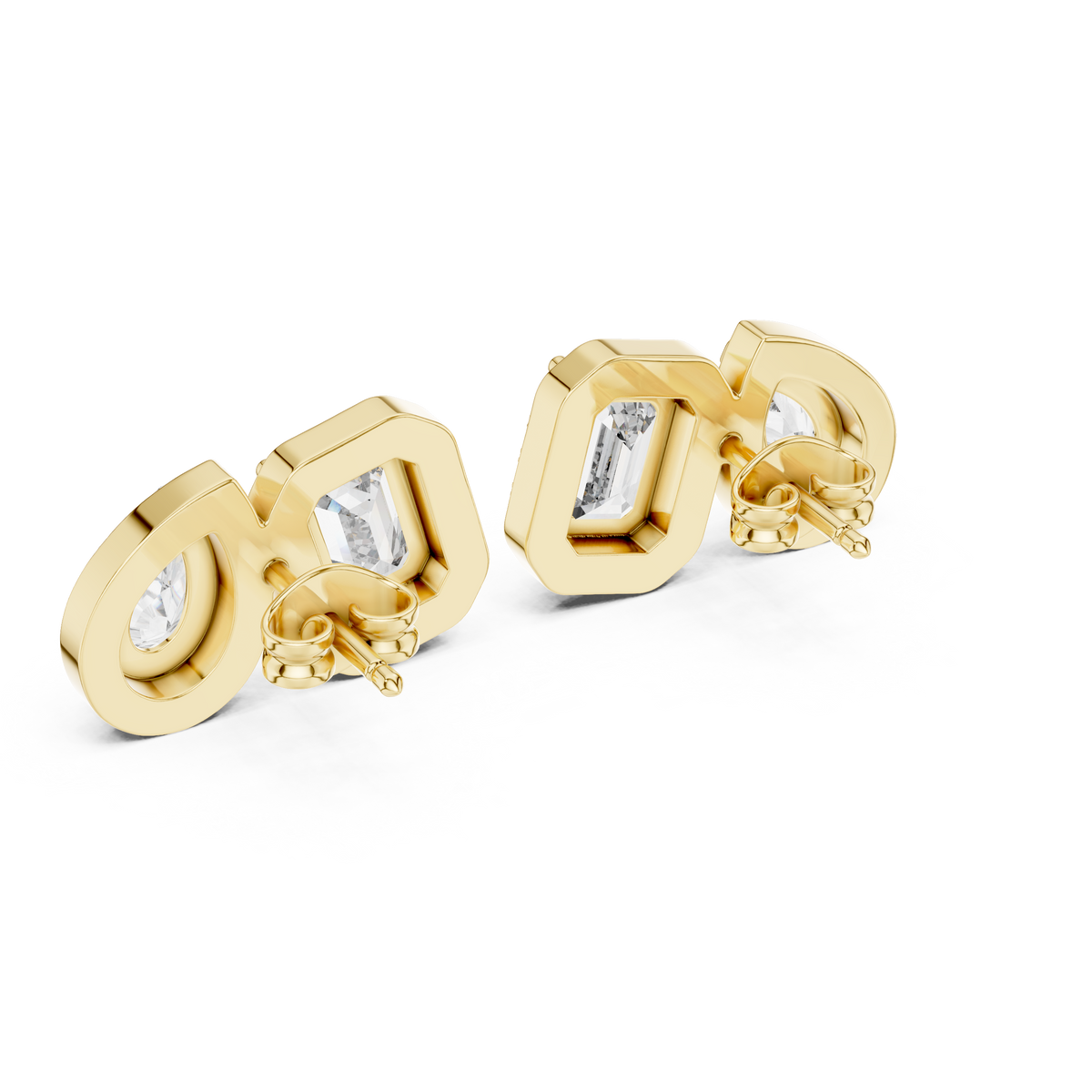 Virelune Double Shape Diamond Studs