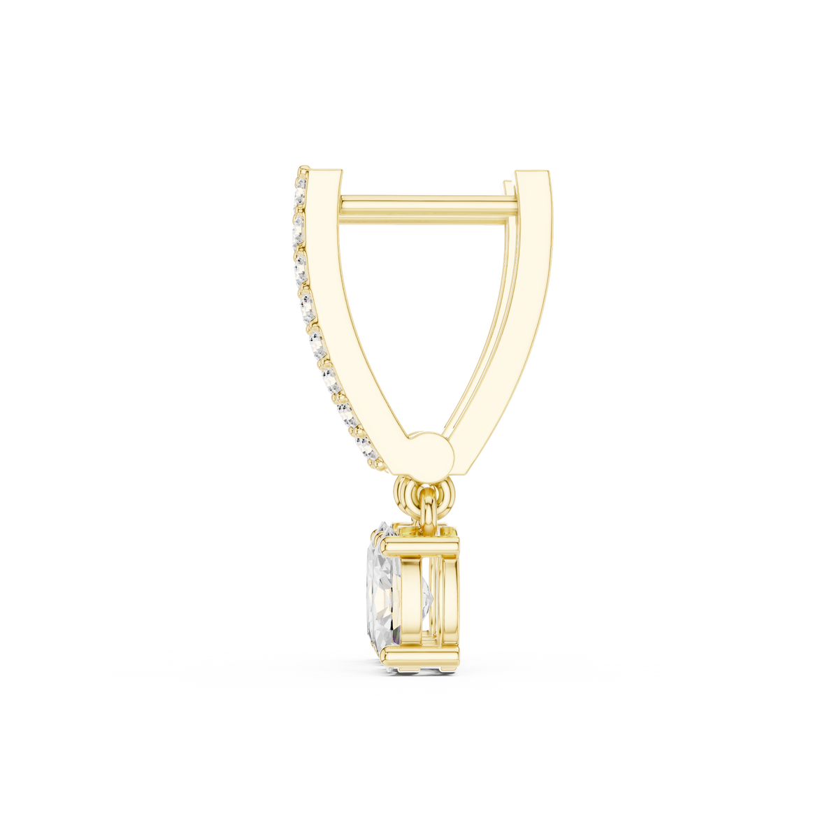 Aurevyn Oval Pavé Bar Drop Earring
