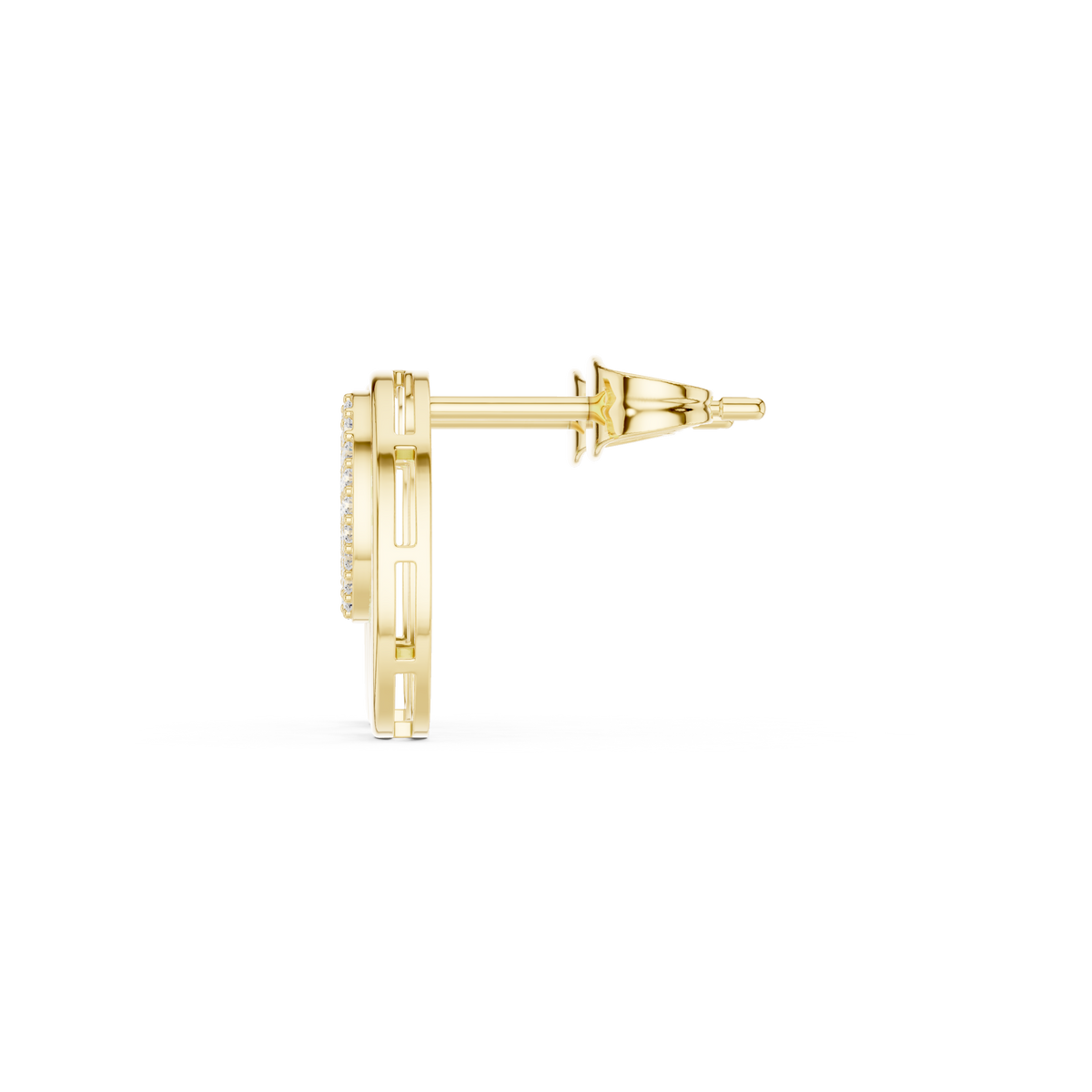 Marielle Oval Pavé Medallion Studs