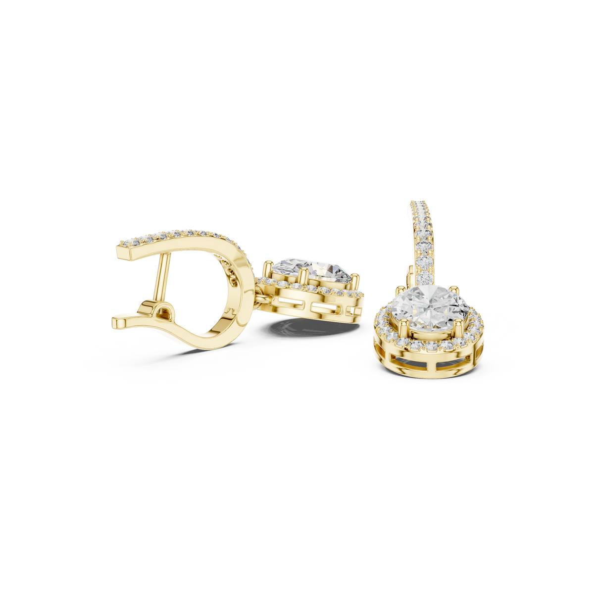 Virelune Oval Halo Bar Drops