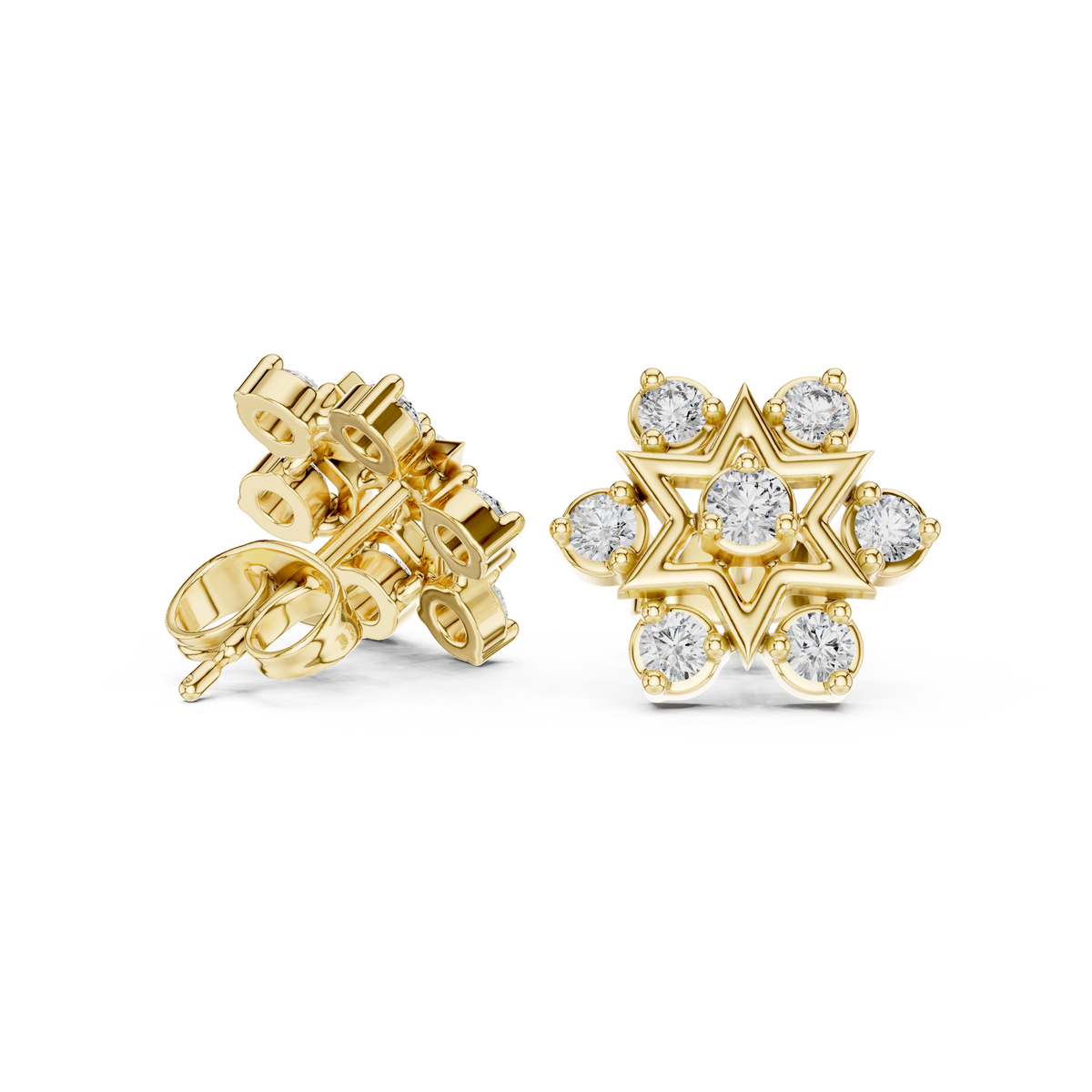 Celestial Hexa Star Diamond Studs