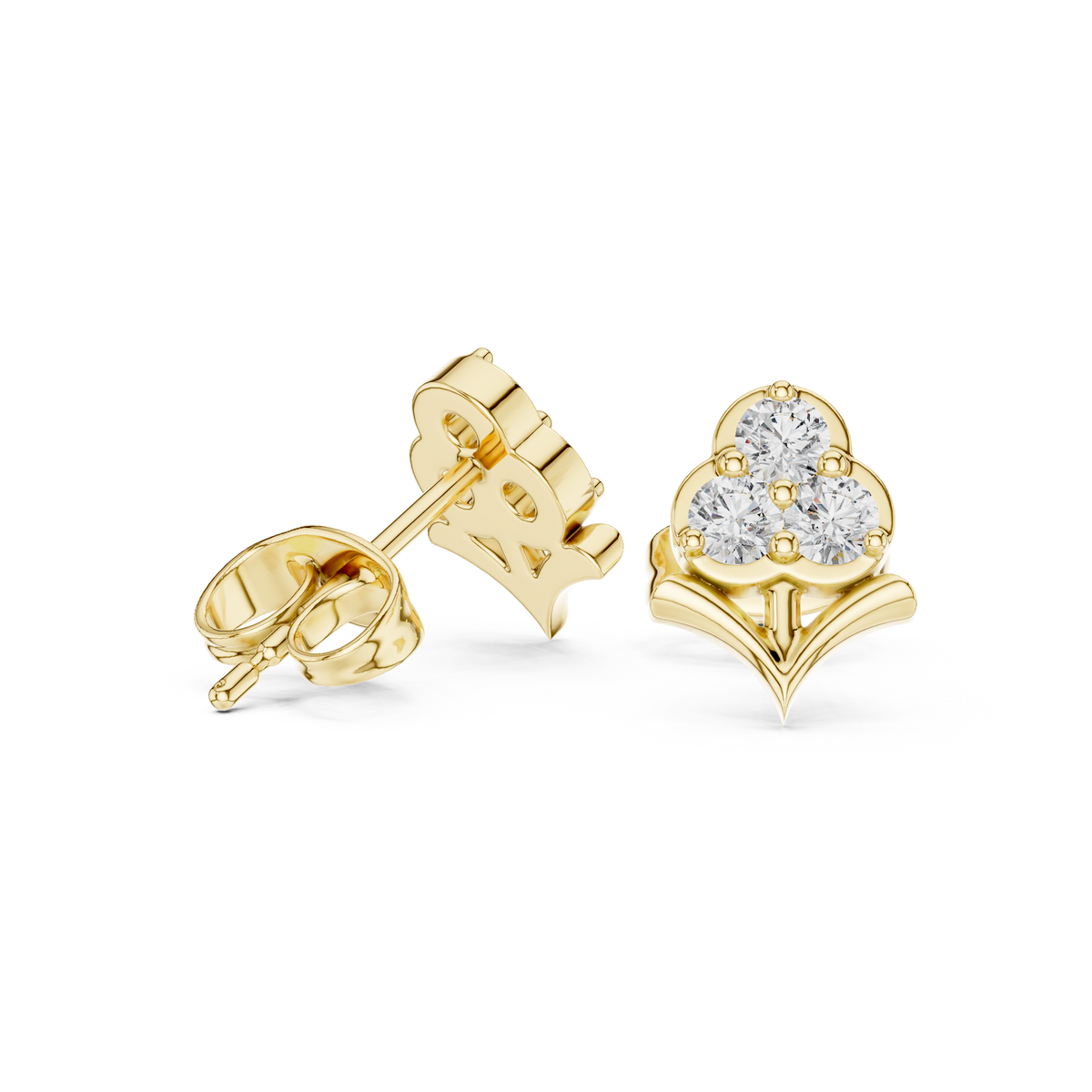 Clover Bloom Diamond Studs