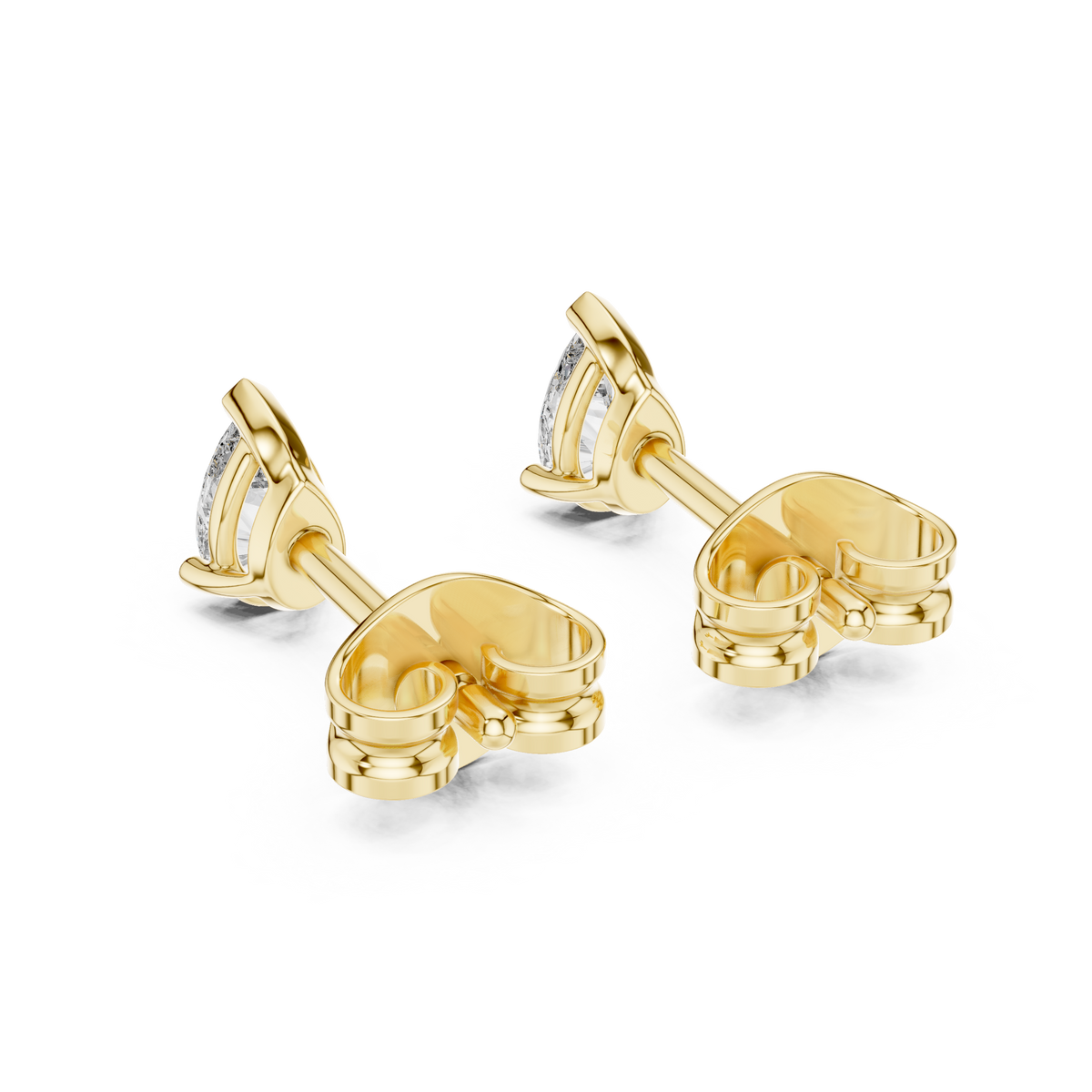 Lunessa Pear Diamond Sculpted Studs