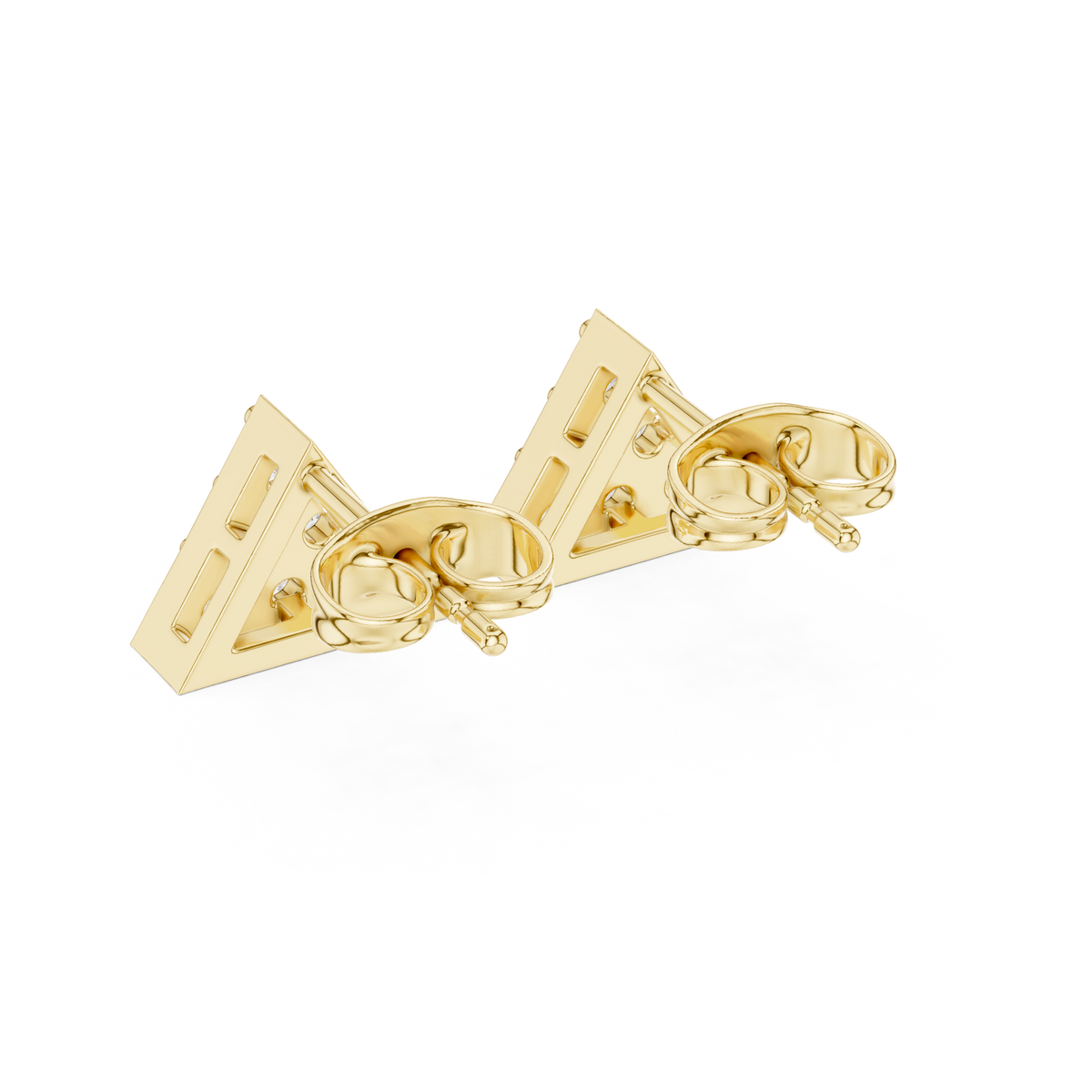 Triangular Mosaic Cluster Diamond Studs