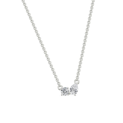 Lunara Round Pear Diamond Pendant