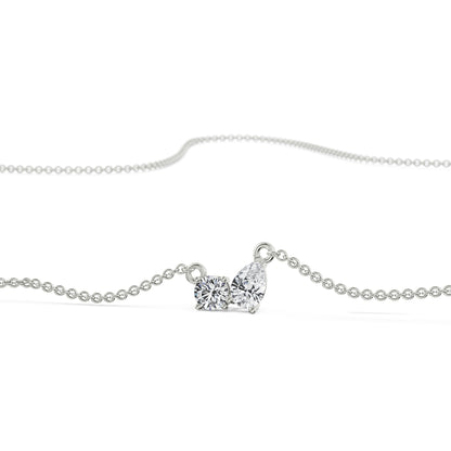 Lunara Round Pear Diamond Pendant