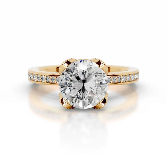 Avelisse 2CT Round Diamond Solitaire Ring
