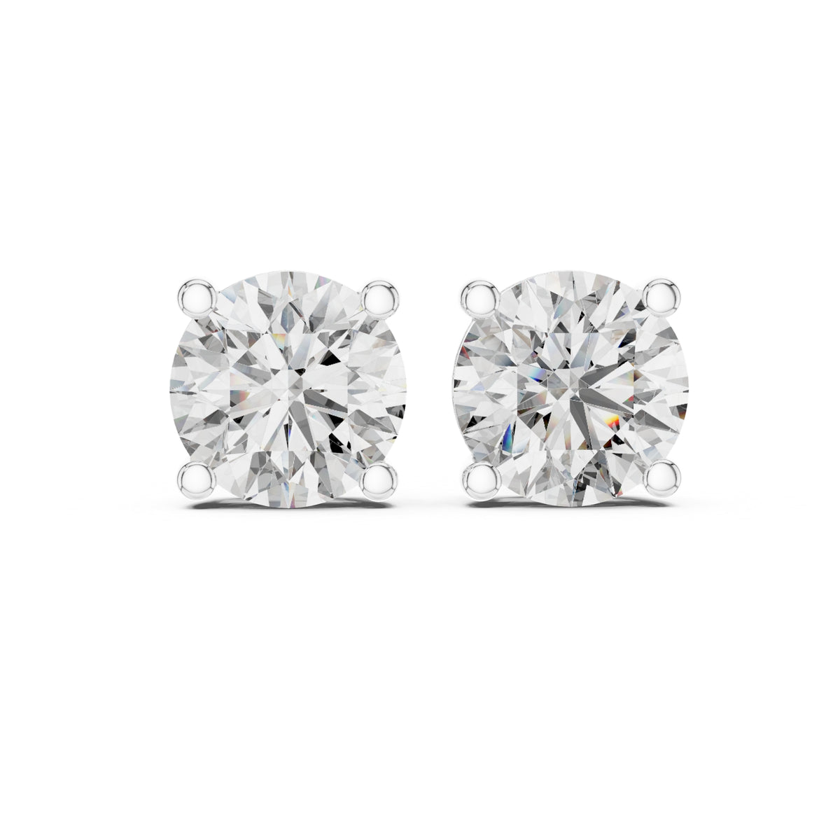 Celestia Crown Diamond Solitaire Stud Earring