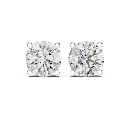 Celestia Crown Diamond Solitaire Stud Earring