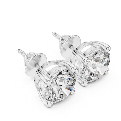 Celestia Crown Diamond Solitaire Stud Earring