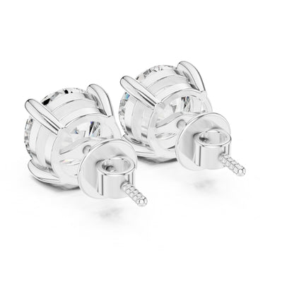 Celestia Crown Diamond Solitaire Stud Earring