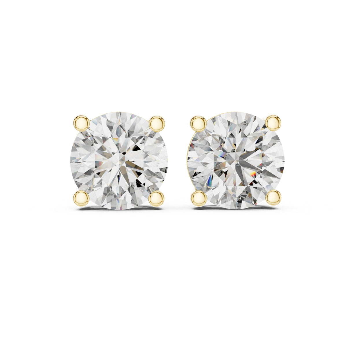 Celestia Crown Diamond Solitaire Stud Earring