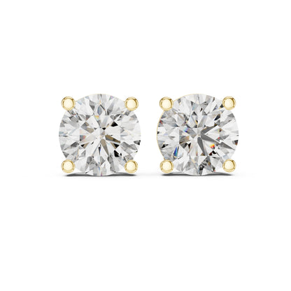Celestia Crown Diamond Solitaire Stud Earring