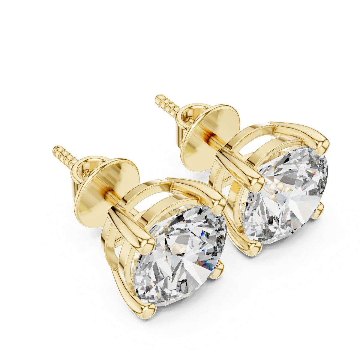 Celestia Crown Diamond Solitaire Stud Earring