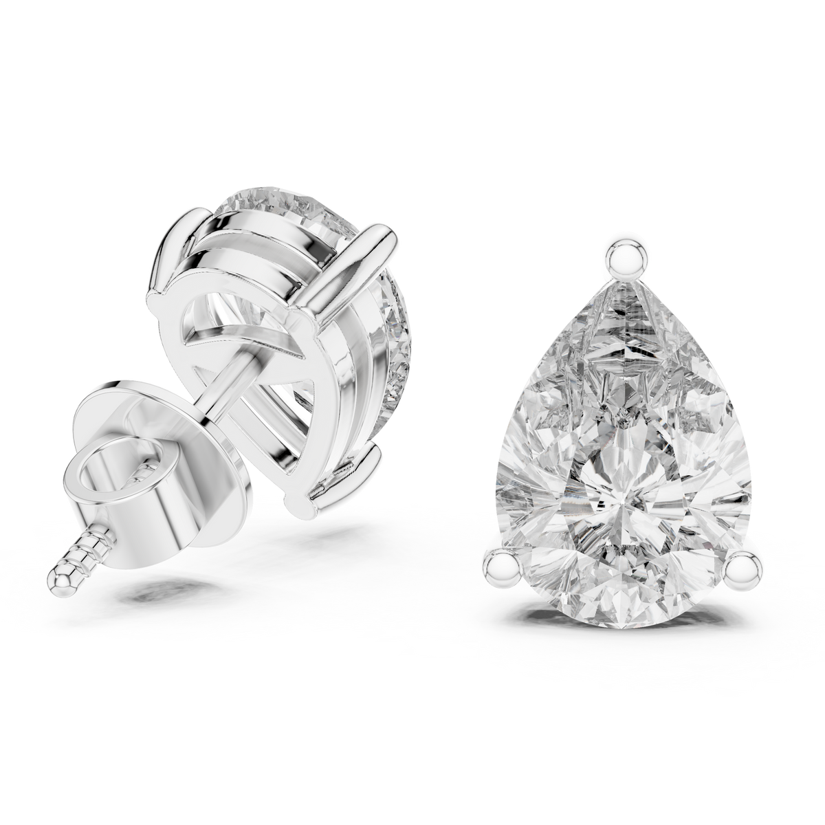 Seraphina Pear Cut Solitaire Studs