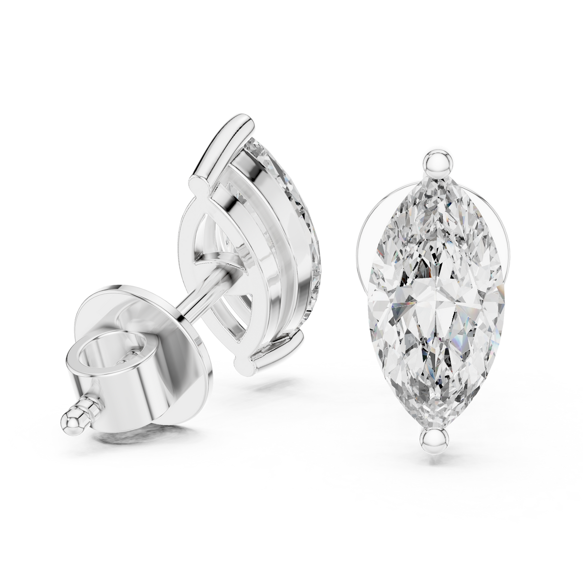 Celestia Marquise Cut Solitaire Studs