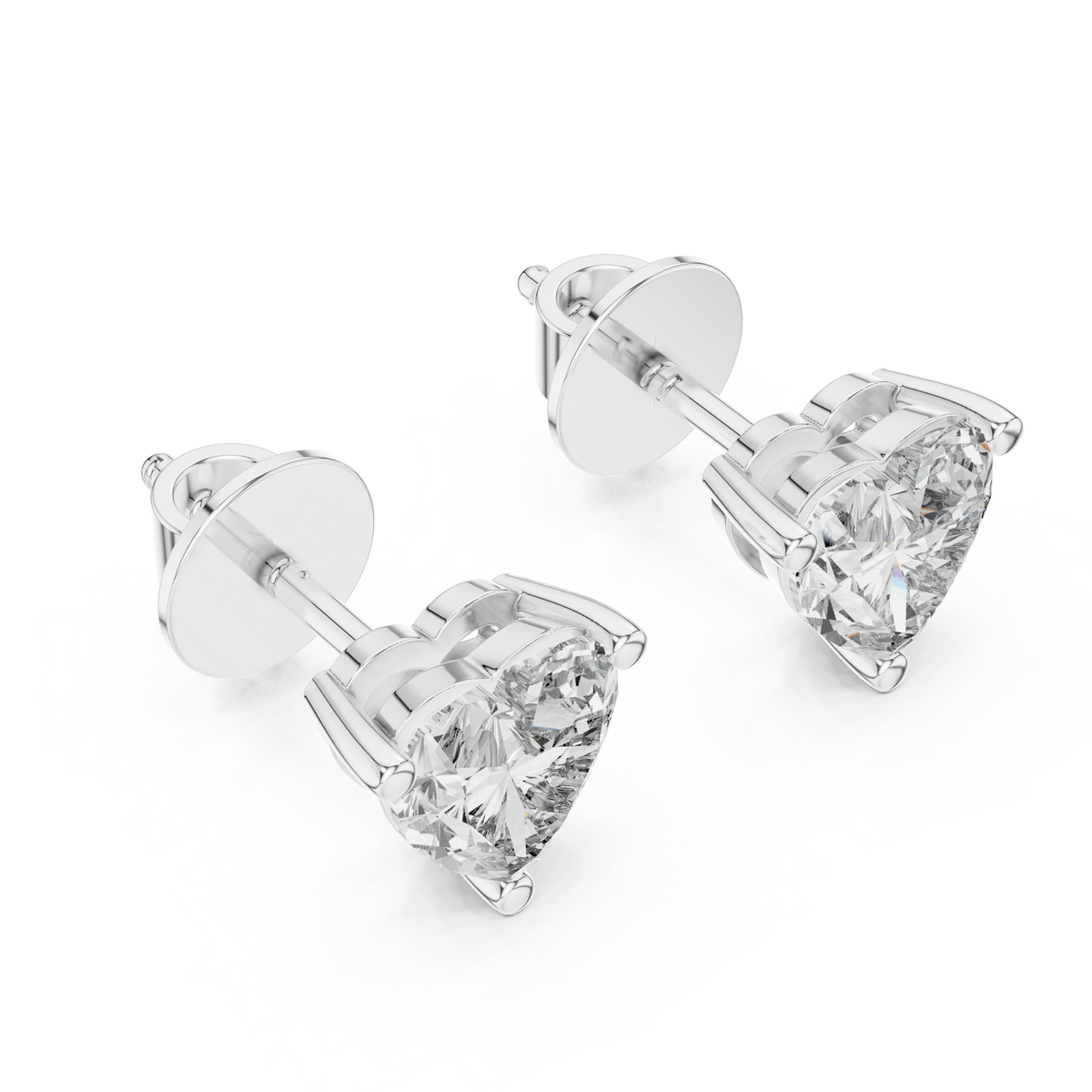 Aurelia Heart Cut Solitaire Studs