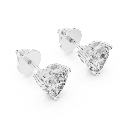 Aurelia Heart Cut Solitaire Studs