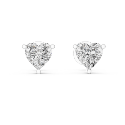 Aurelia Heart Cut Solitaire Studs
