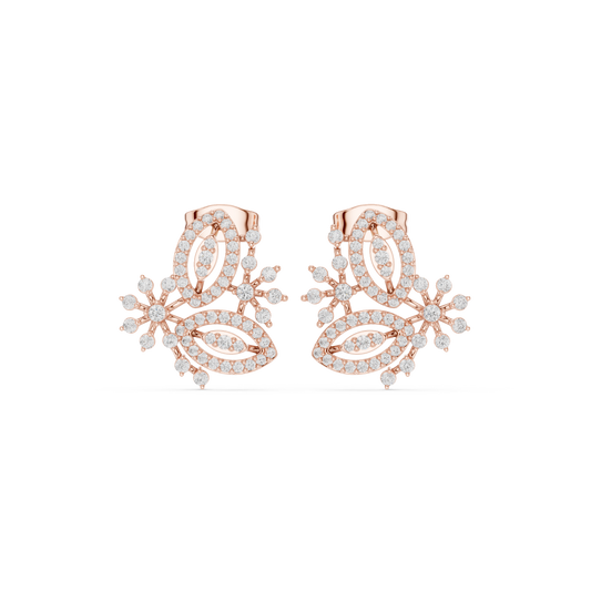 Lunavelle Floral Diamond Cluster Studs