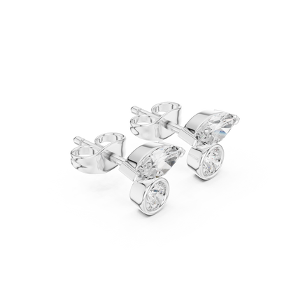 Zavielle Marquise Round Diamond Studs