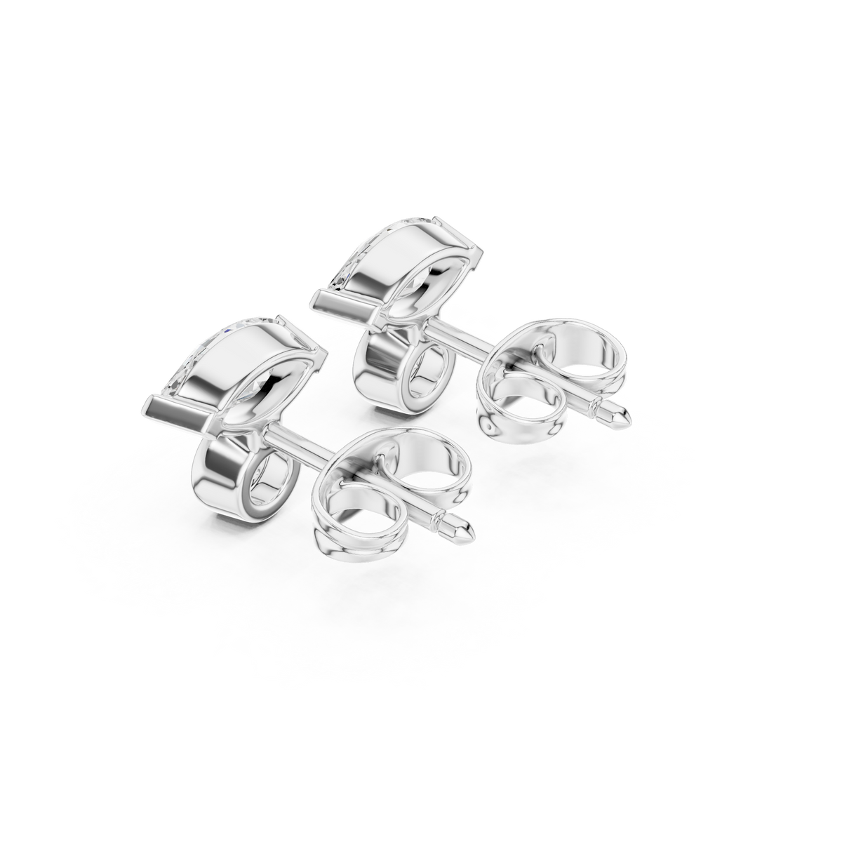 Zavielle Marquise Round Diamond Studs