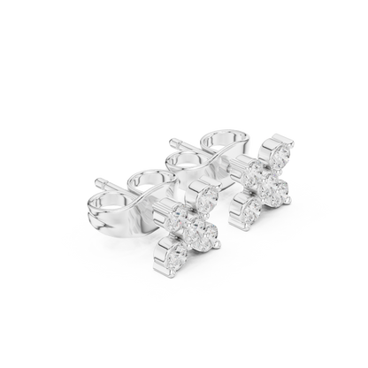 Elaris Round Diamond Blossom Studs