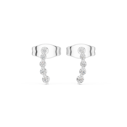 Elvara Round Diamond Cascade Studs