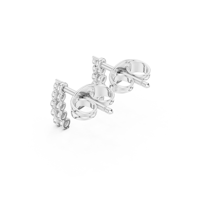 Elvara Round Diamond Cascade Studs