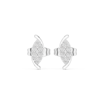 Elowira Floral Crescent Diamond Studs