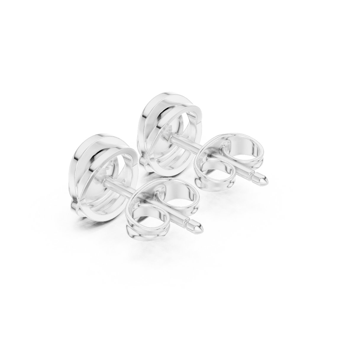 Viresta Round Diamond Floral Frame Studs