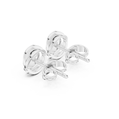 Viresta Round Diamond Floral Frame Studs