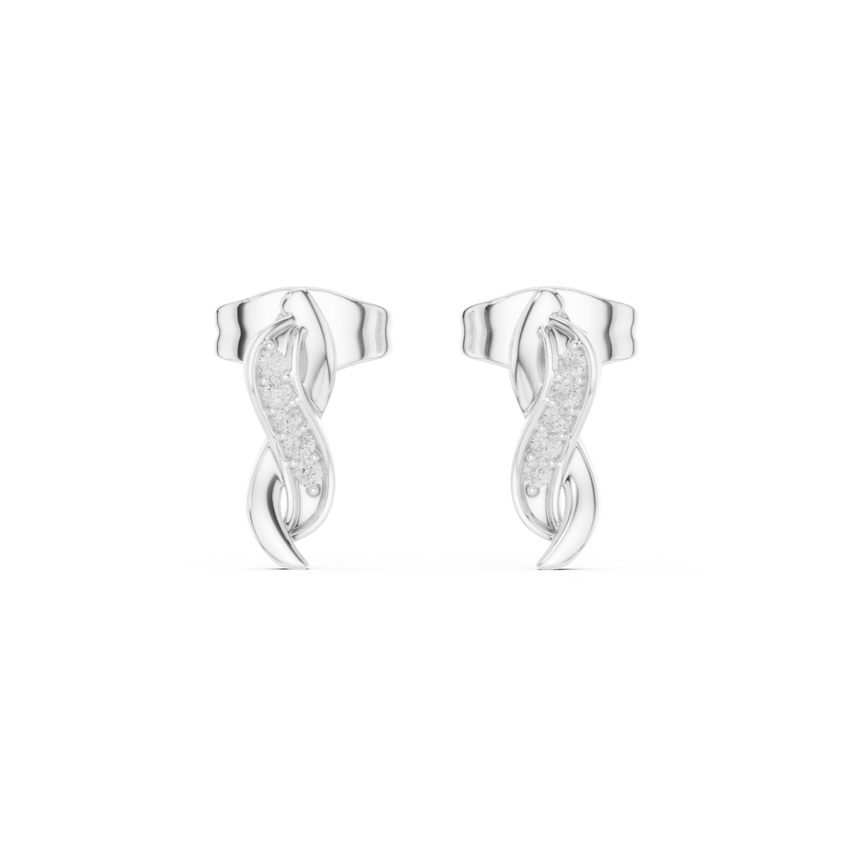 Lunessa Curved Diamond Vine Studs