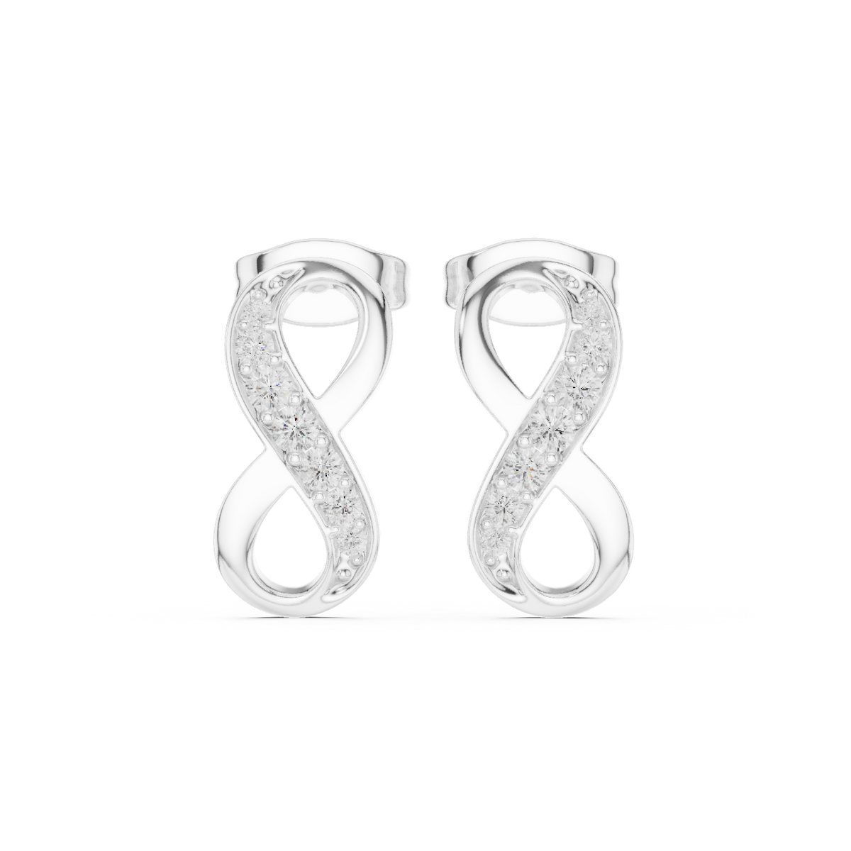 Elvara Infinity Diamond Loop Studs