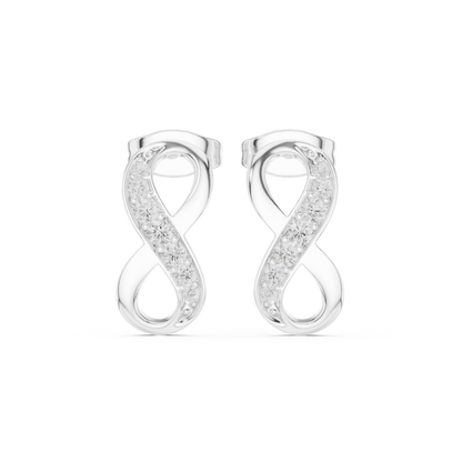Elvara Infinity Diamond Loop Studs