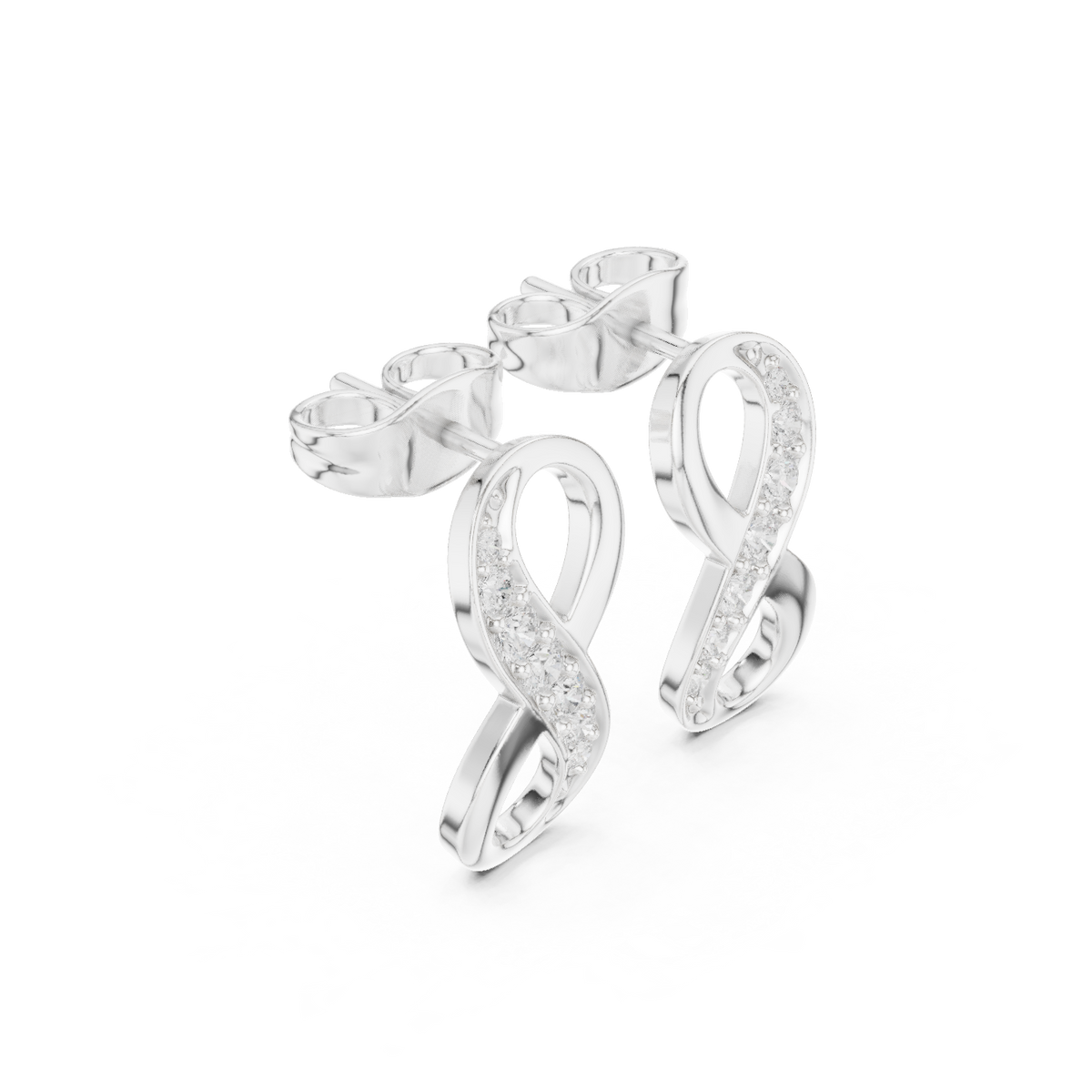 Elvara Infinity Diamond Loop Studs