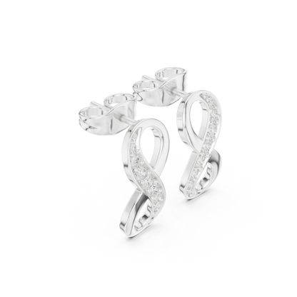 Elvara Infinity Diamond Loop Studs