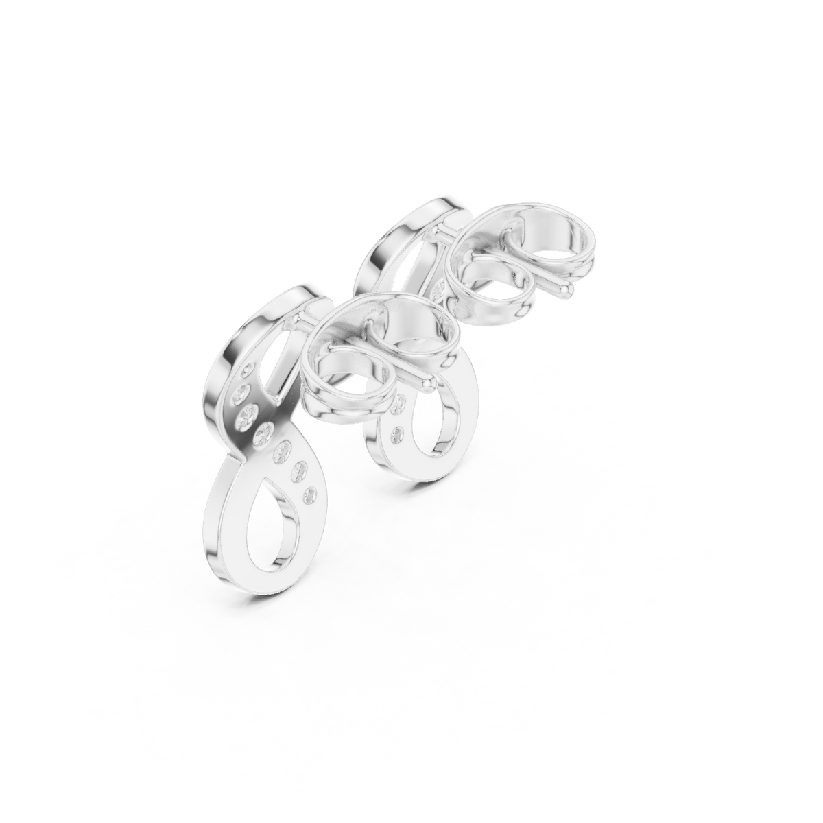Elvara Infinity Diamond Loop Studs