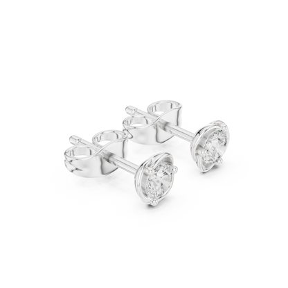 Orlisse Round Diamond Sculpted Studs
